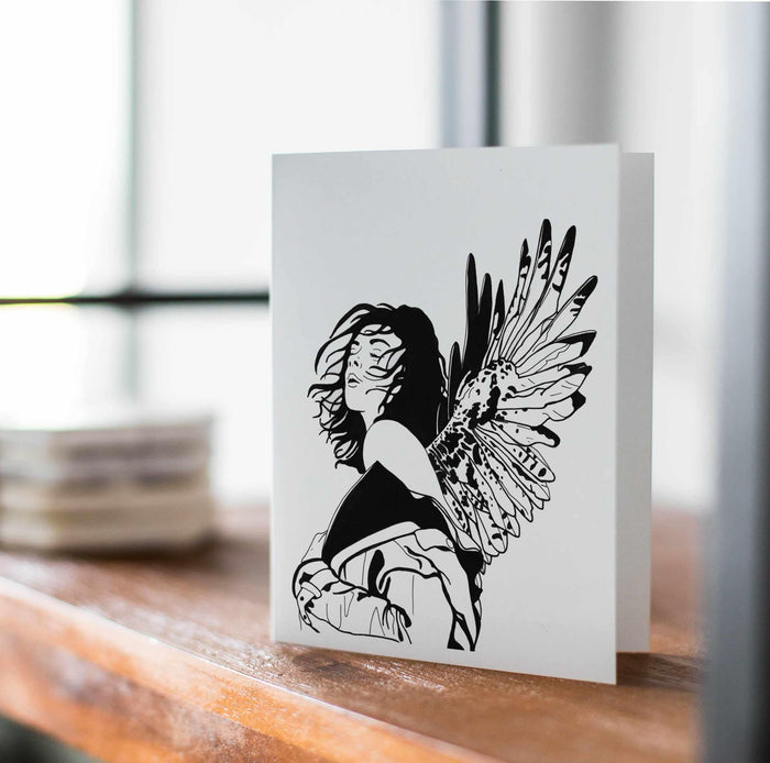 PinkPolish Design Note Cards "Unfurled" Handmade Notecard