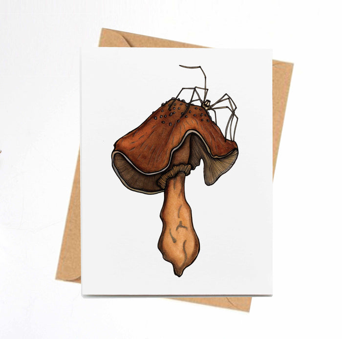 PinkPolish Design Note Cards "Uninvited Guest" Handmade Notecard