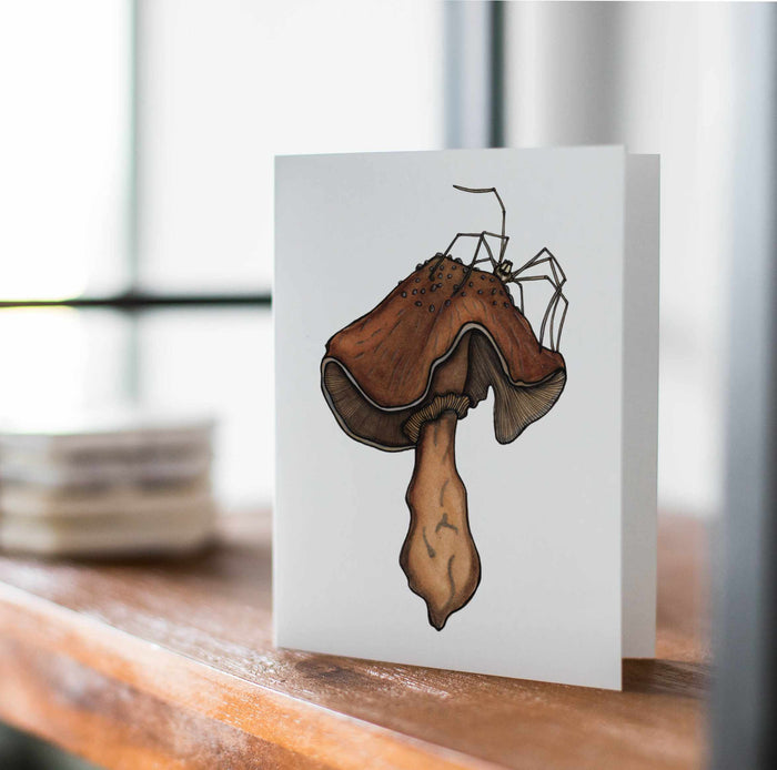 PinkPolish Design Note Cards "Uninvited Guest" Handmade Notecard