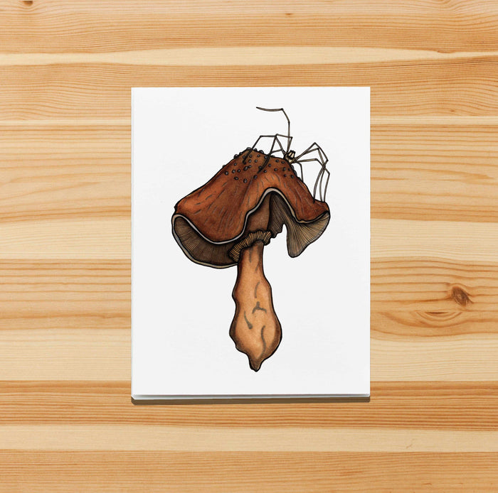 PinkPolish Design Note Cards "Uninvited Guest" Handmade Notecard