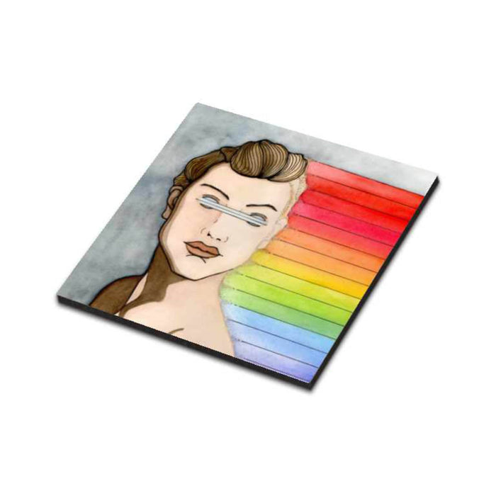PinkPolish Design Magnets "Unseen Rainbows" Wood Refrigerator Magnet