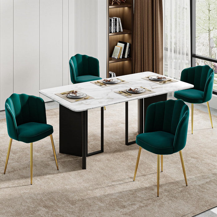 VECELO Velvet Dining Chairs Set of 4