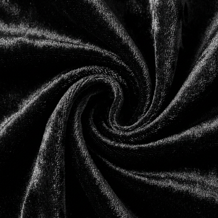 Velvet 10ft H x 52" W Drape/Backdrop Curtain Panel - Black - CV Linens