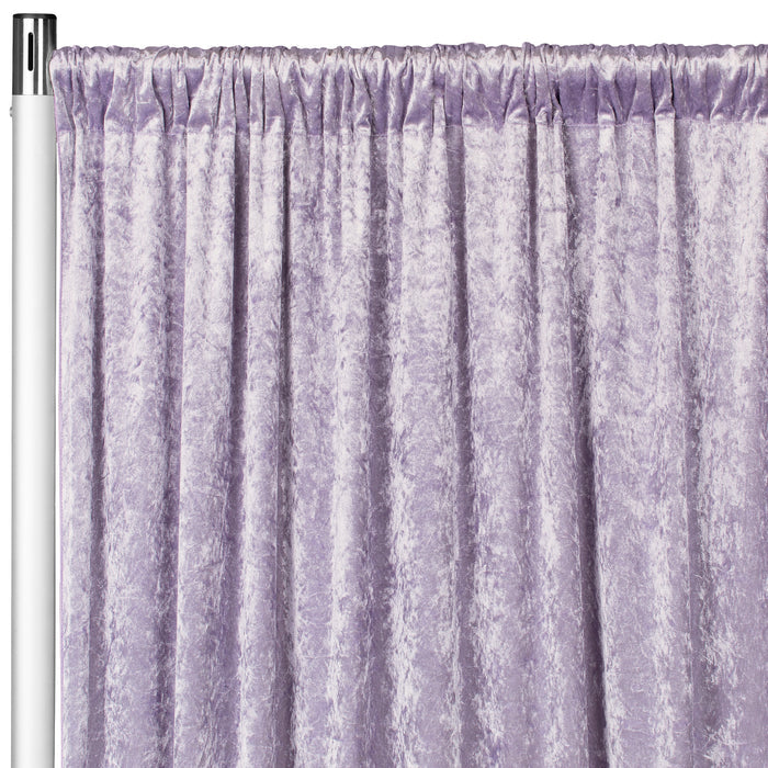 Velvet 10ft H x 52" W Drape/Backdrop Curtain Panel - Wisteria - CV Linens