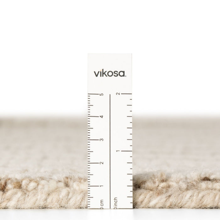 Vikosa Boho Wool Rug Structa Natural Brown Cream abstract design, heating underfoot rug.