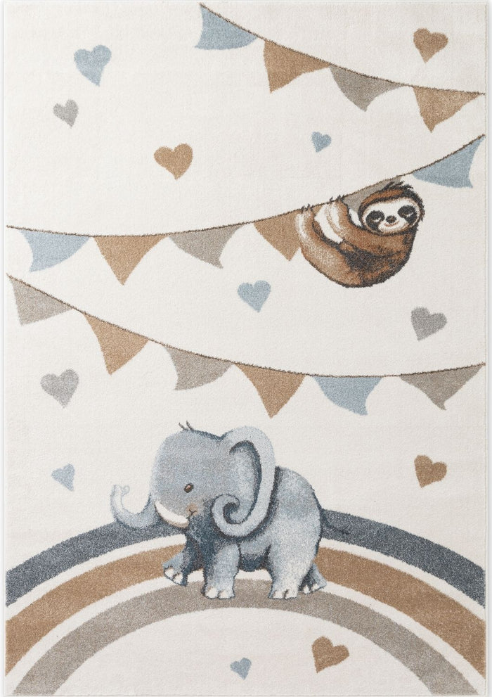 Villeroy & Boch Elephant Rainbow Party Boho Kids Rug
