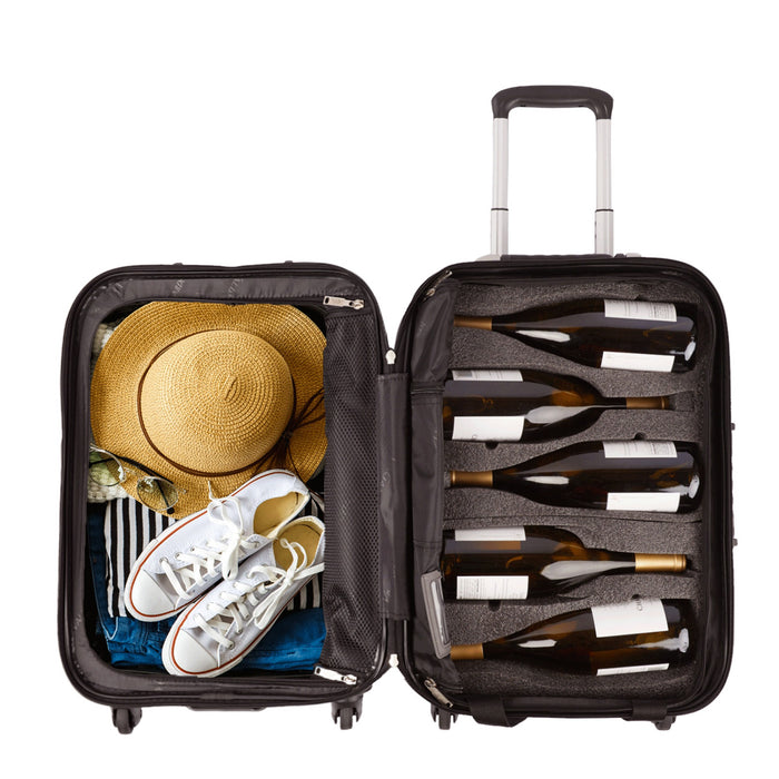 VinGardeValise® Picolo - 5 Bottle Wine Suitcase
