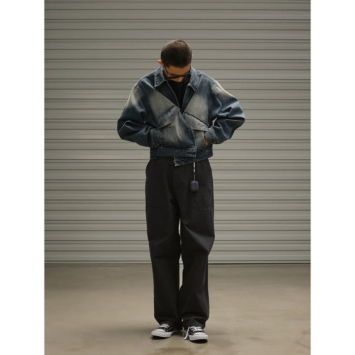 Vintage Washed Denim Chambray Jacket on Sale - Men's and Women's Long Sleeve Classic Style - Seakoff