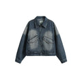 Vintage Washed Denim Chambray Jacket on Sale - Men's and Women's Long Sleeve Classic Style - Seakoff