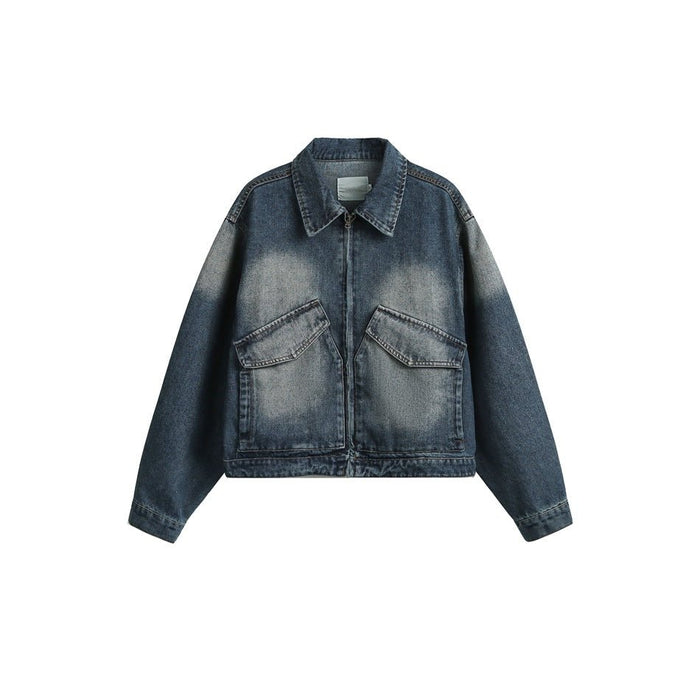 Vintage Washed Denim Chambray Jacket on Sale - Men's and Women's Long Sleeve Classic Style - Seakoff