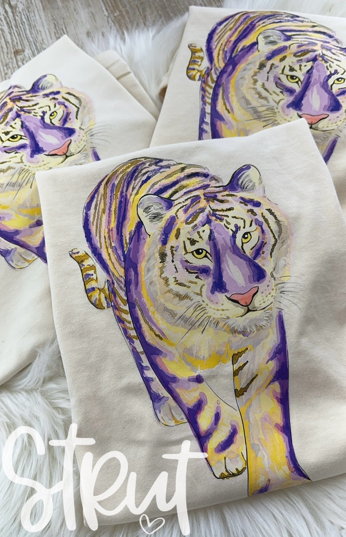 Walking Watercolor Tiger