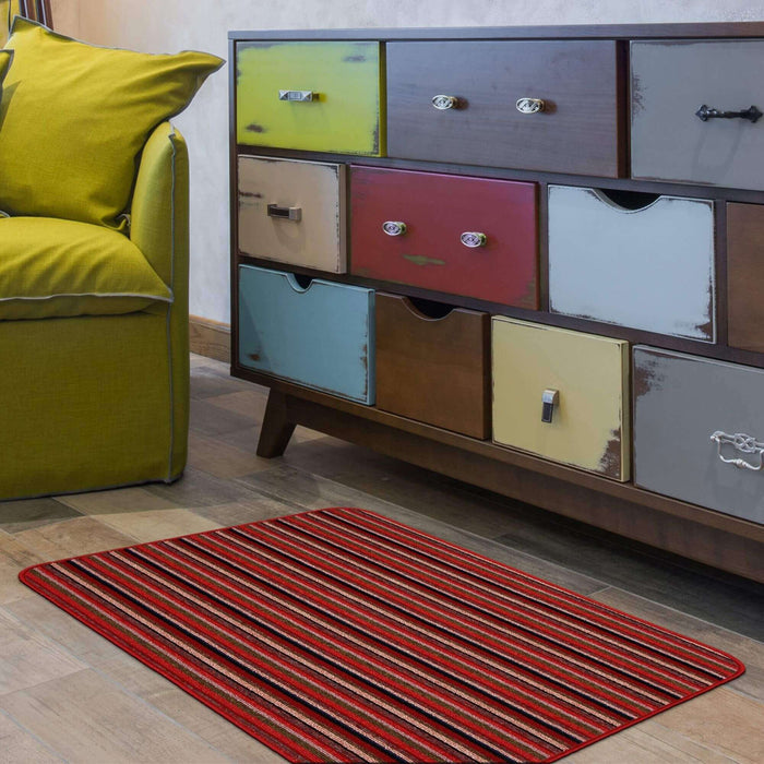 Washable Designer Mats Stripe Design in Different Colors