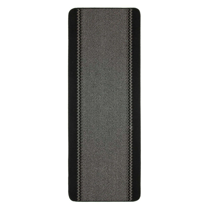 Machine Washable Designer Mats | Bordered Line Design Black