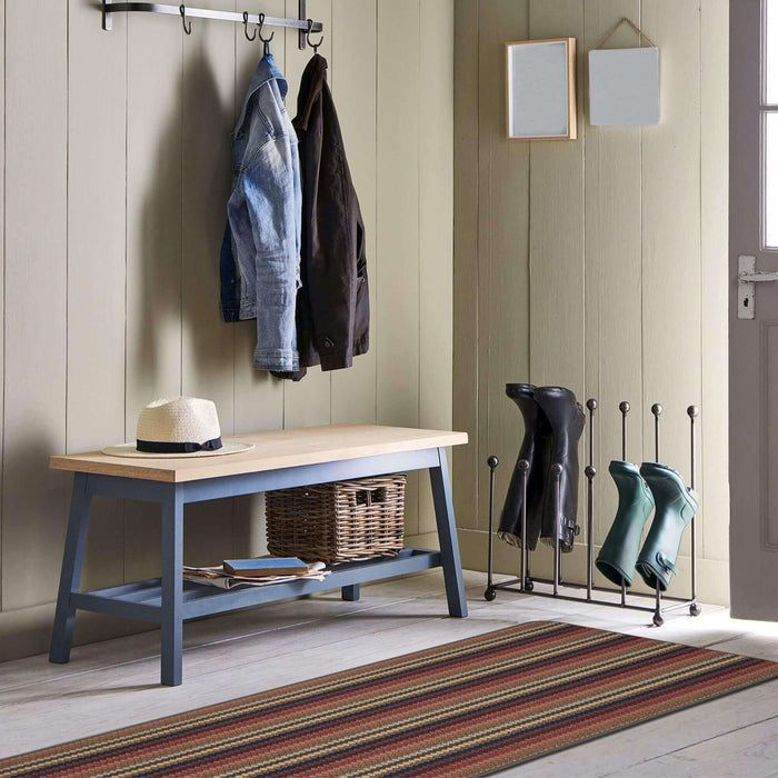 Washable Designer Mats Stripe Design in Multicolour