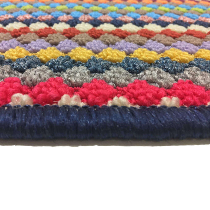 Washable Designer Mats Stripe Design in Multicolour