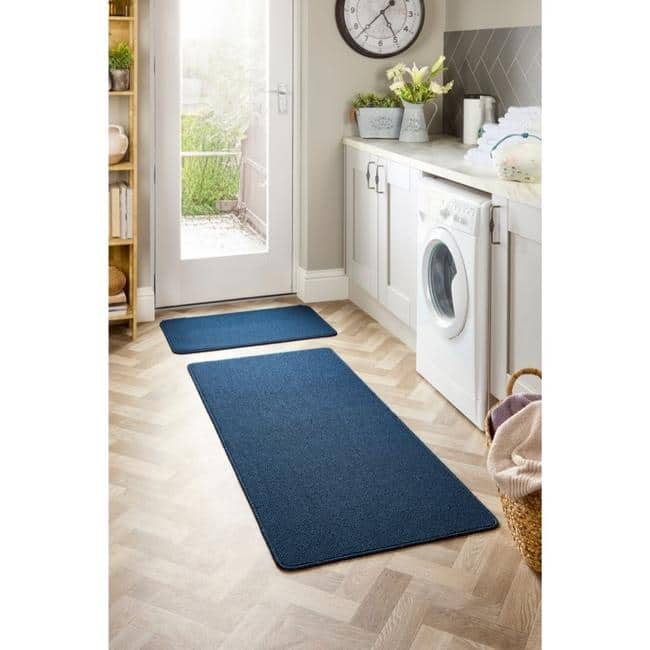 The Rugs Washable Mat & Runners: Durable Plain Design