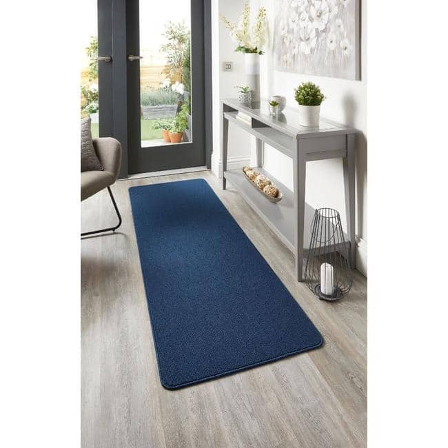 The Rugs Washable Mat & Runners: Durable Plain Design