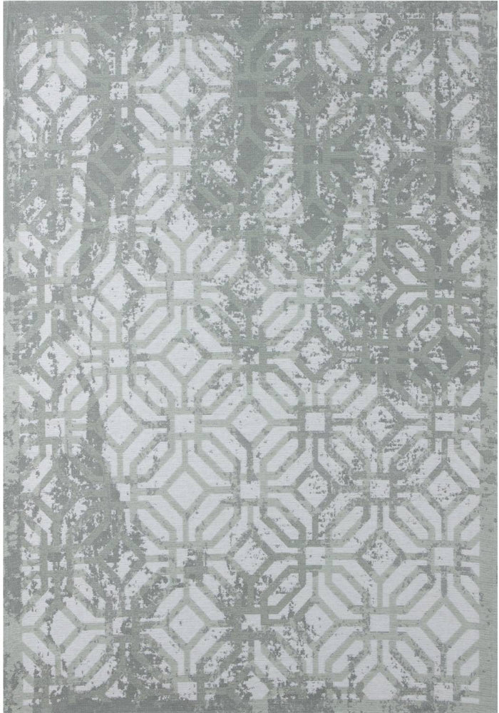 Machine Washable Flatweave Rug Geometric in Green