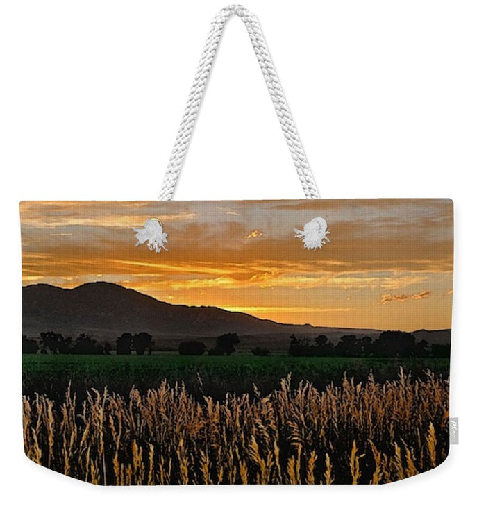 Western Skies at Sunset Weekender Tote bag
