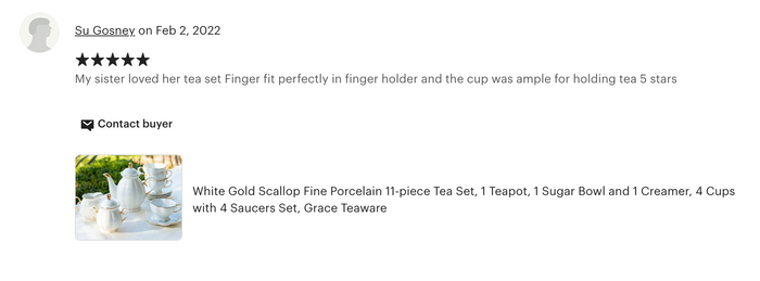 White Gold Scallop Fine Porcelain 11-Piece Tea Set
