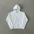 White Monochrome “Cotton Wreath” Denim Tears Hoodie – Minimal Streetwear Sweatshirt