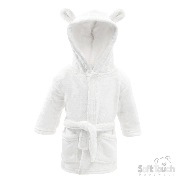 White Plain Hooded Robes - Ears (2-3y) (PK4) FBR52-23