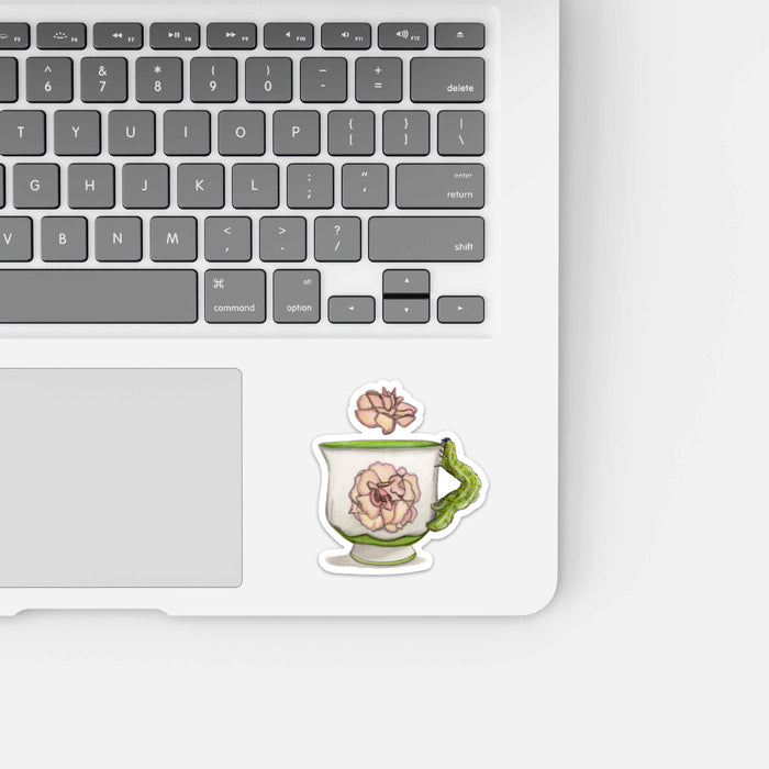 PinkPolish Design Stickers "Wiggle of Tea" Vinyl Die Cut Sticker