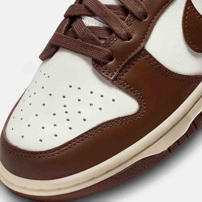 Up close, front view of the Nike Women's Dunk Low.