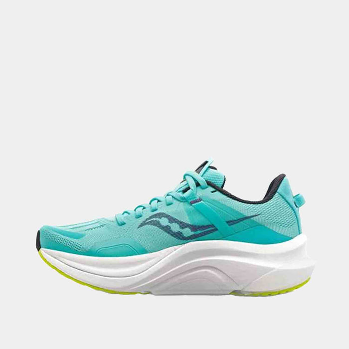 Side medial view of Women's Saucony Tempus Running Shoes.