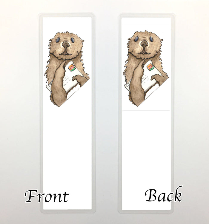 PinkPolish Design Bookmarks "You Otter Write" 2-Sided Bookmark